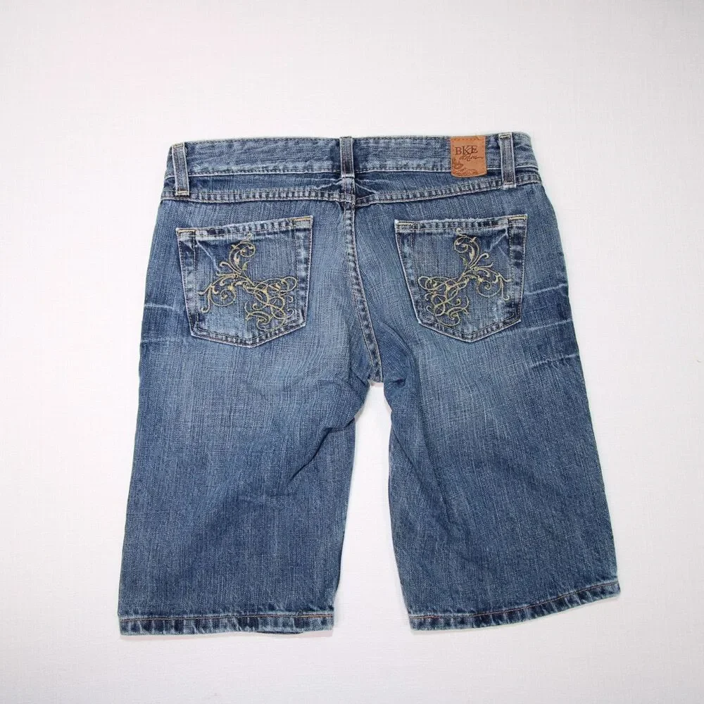 BKE Denim Medium Wash Blue Jean Bermuda Shorts Women's Size 27